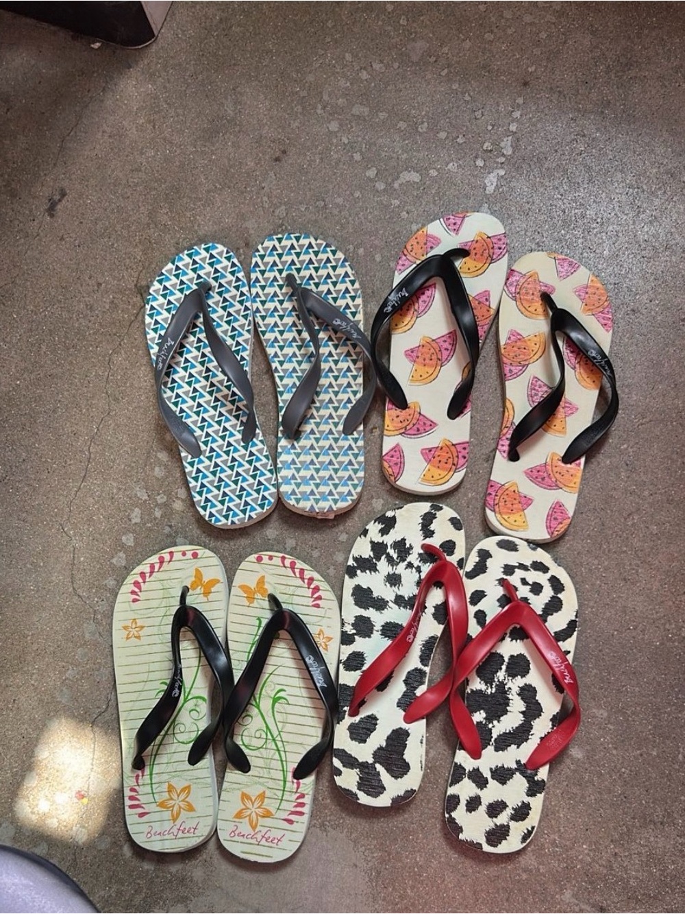 Kids Flip Flops - Assorted Patterned Summer Sandals